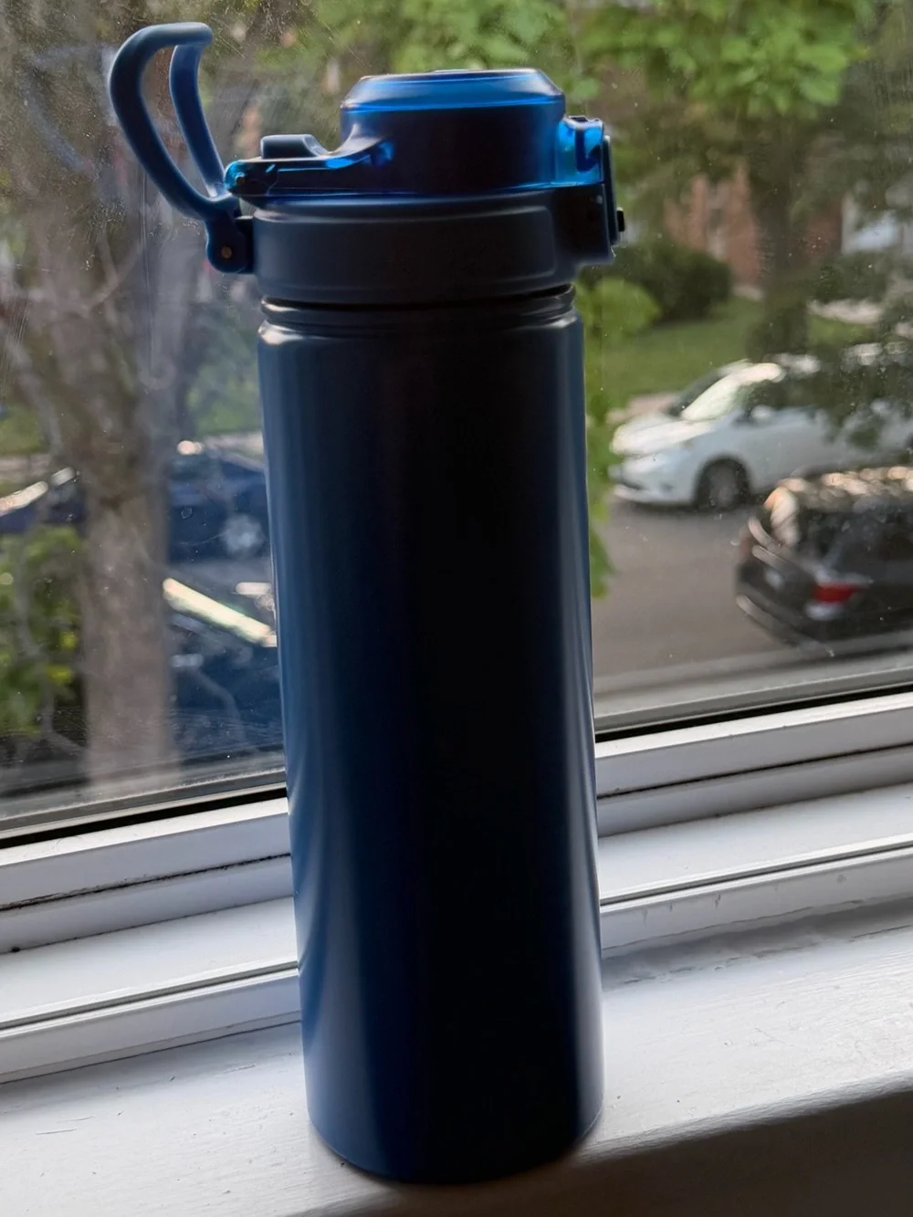 Blue Stainless Steel Travel Water Bottle